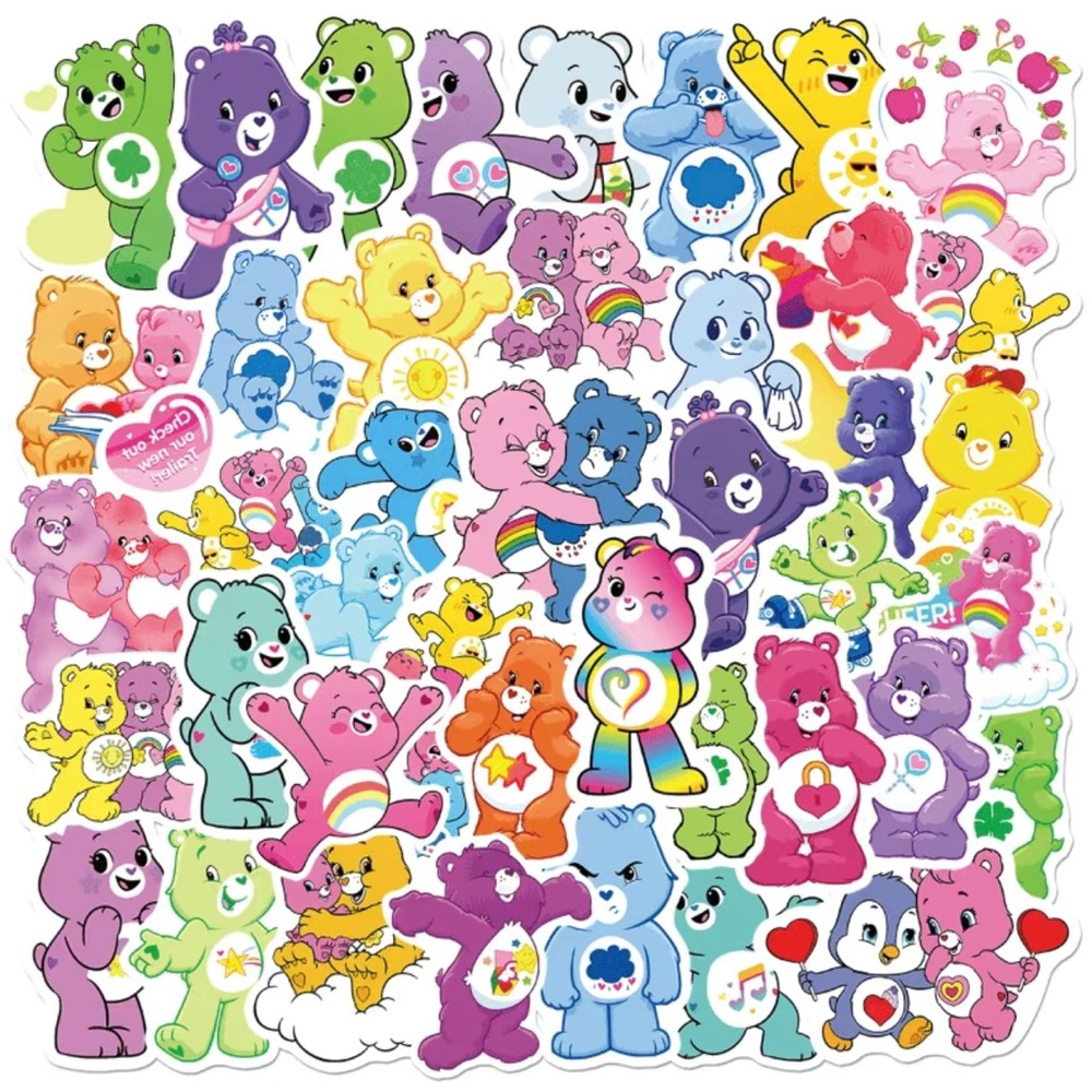 50 pcs Of adorable‎ cartoon love bear waterproof stickers